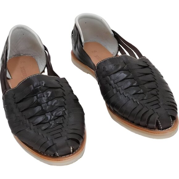 Redhawk Boot Co. Rustic Cafe Woven-Strap Leather Huarache Sandals US 7.5 - Picture 1 of 6